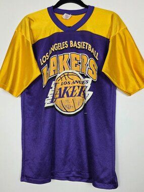 Vintage 90s GTS Los Angeles Lakers Basketball Mens Medium Short Sleeve T Shirt